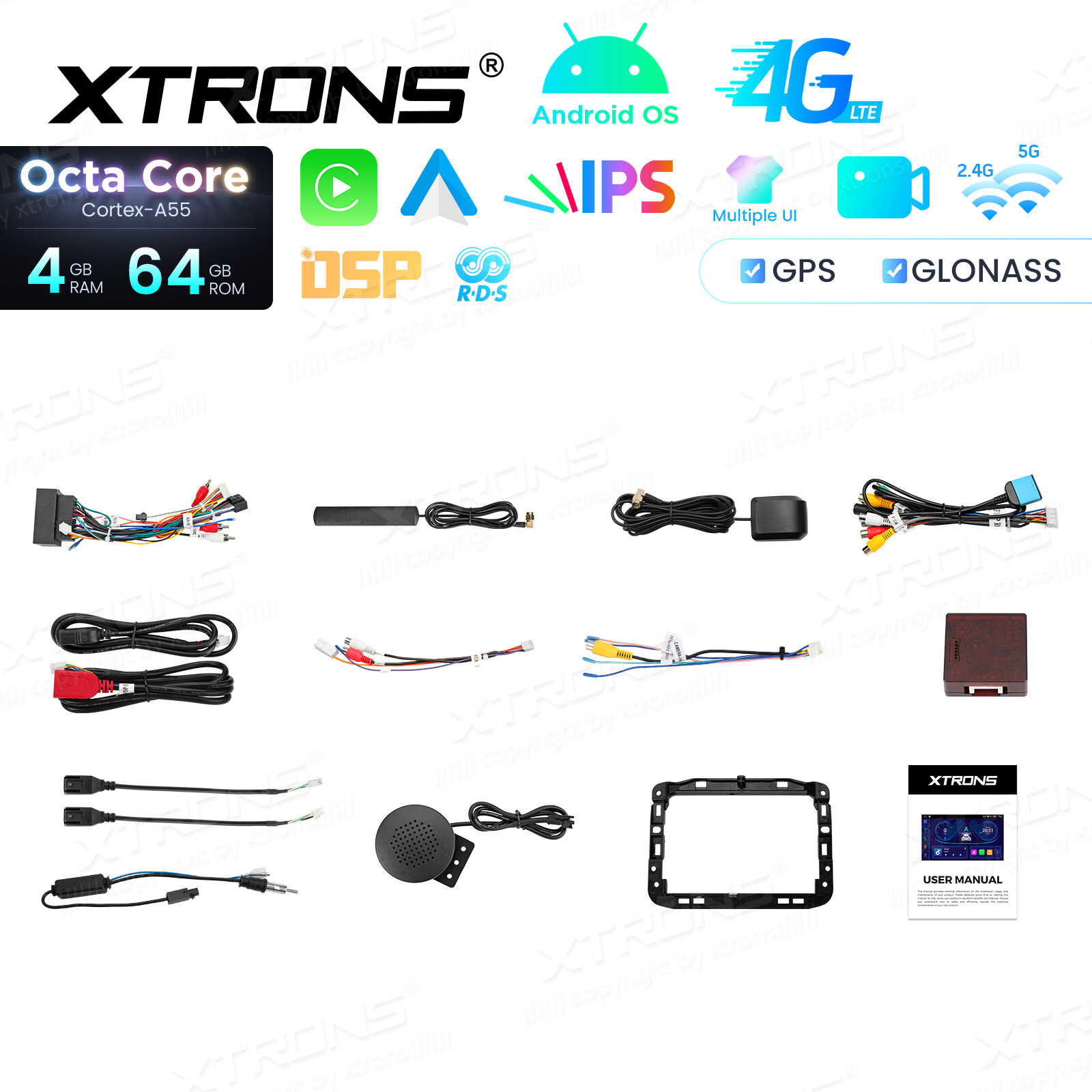 Octa Core Android Radio for Jeep Renegade 9″ IPS Screen DSP Bluetooth 4GB 64GB