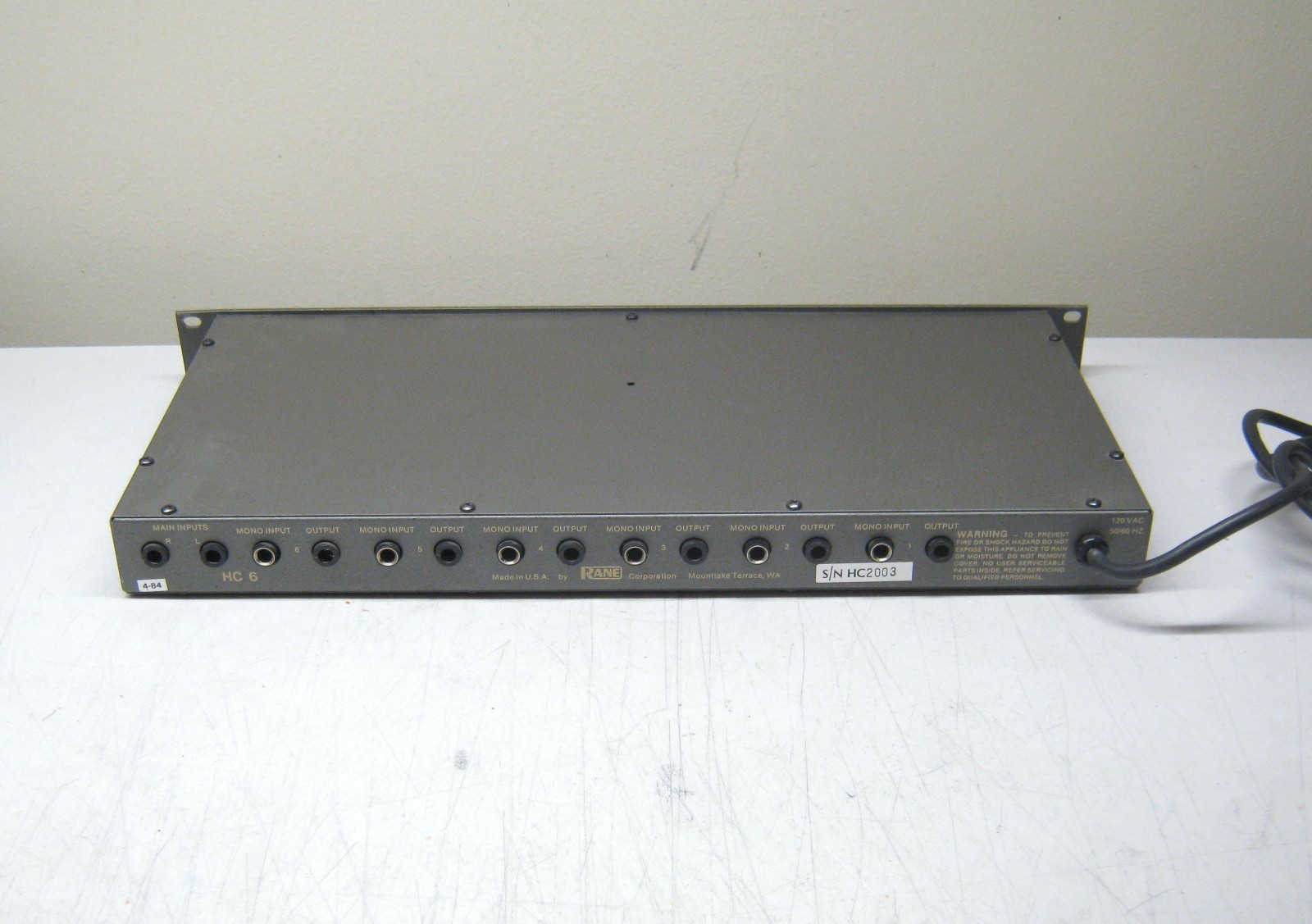 DEFECTIVE Rane HC6 6 Channel Headphone Amplifier Console Mixer Rack Moun G3D
