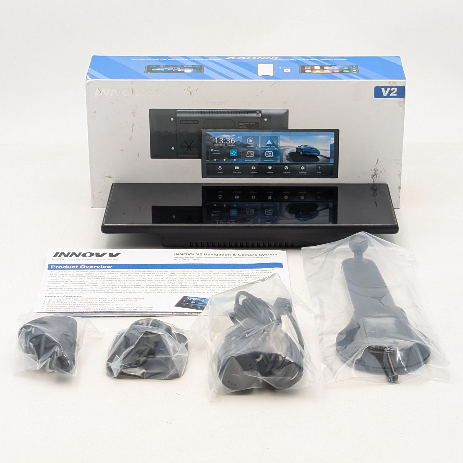 INNOVV V2 10.3″ Touchscreen Smart WiFi Car Stereo with App Support & Dash Cam