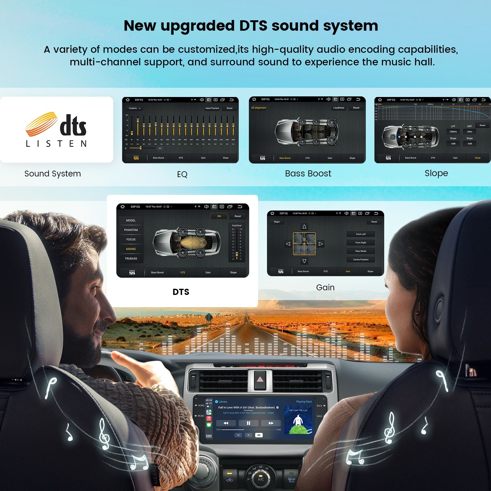 Roadanvi 2K 10.25″ Head Unit for Toyota 4Runner 2010-2019 Car Stereo GPS Silver