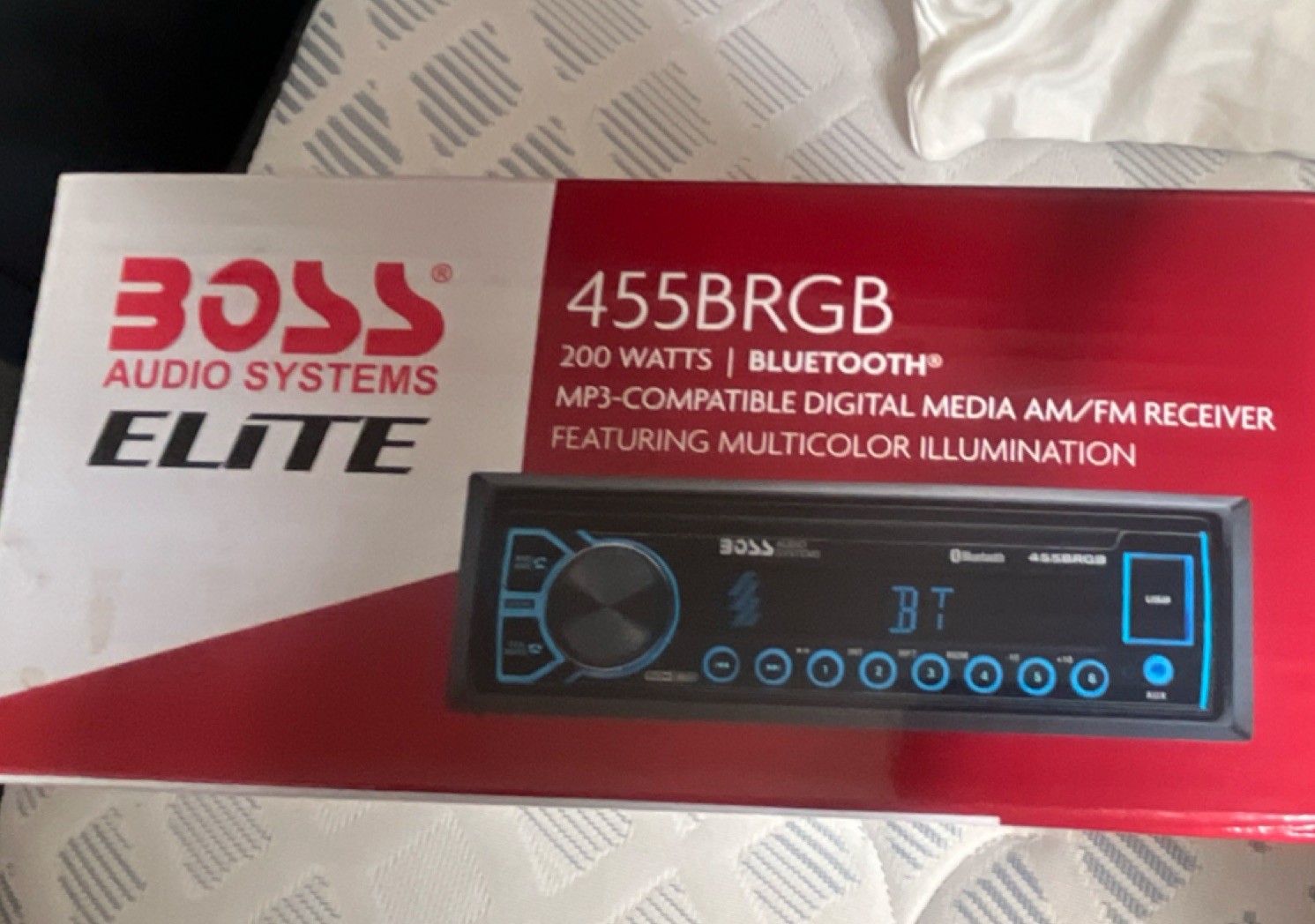 BOSS Audio Systems Elite 455BRGB 1 DIN Bluetooth USB/Aux AM/FM Multicolor
