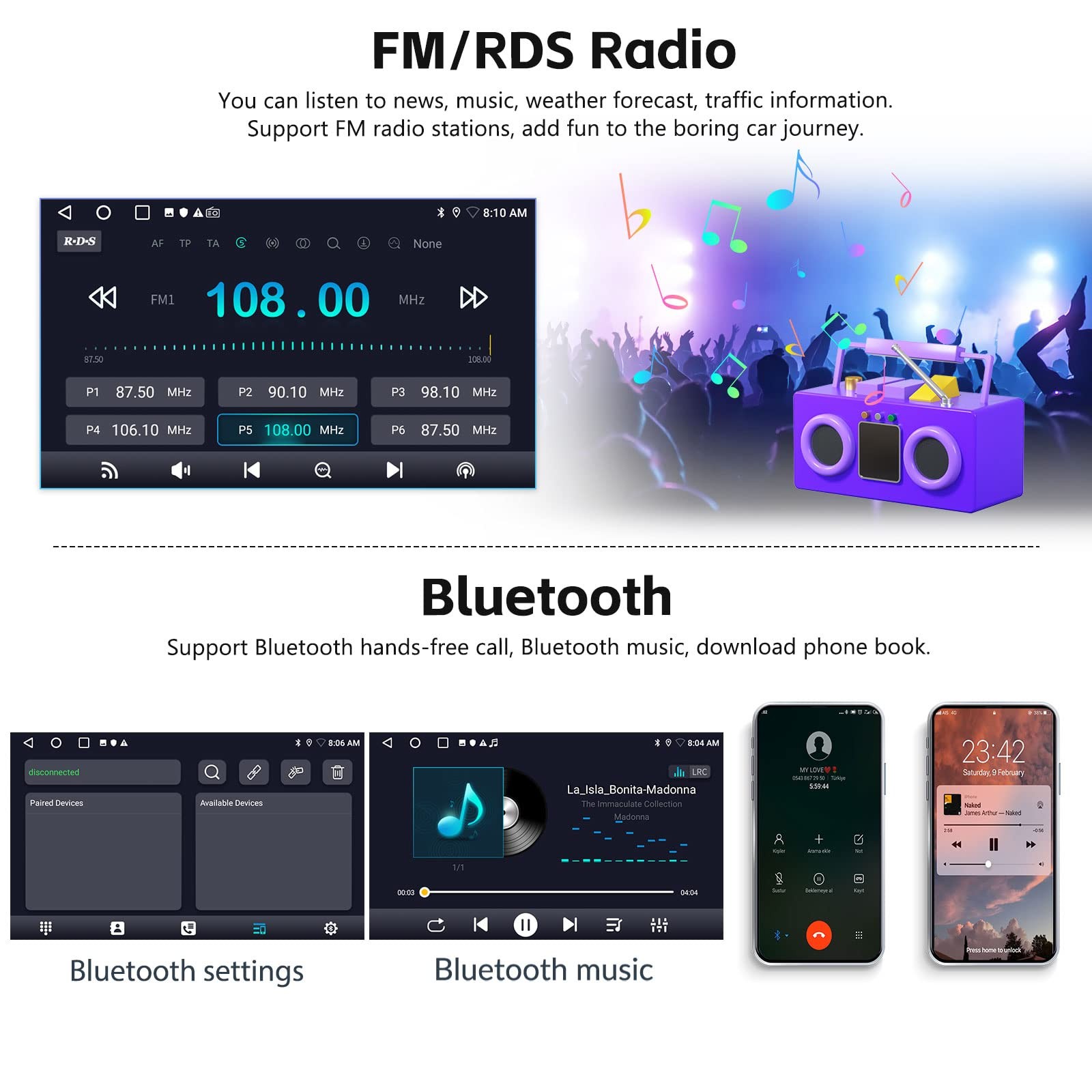 Sixtop 264G Android Car Stereo For Hyundai Elantra 2011 2012 2013 Wireless