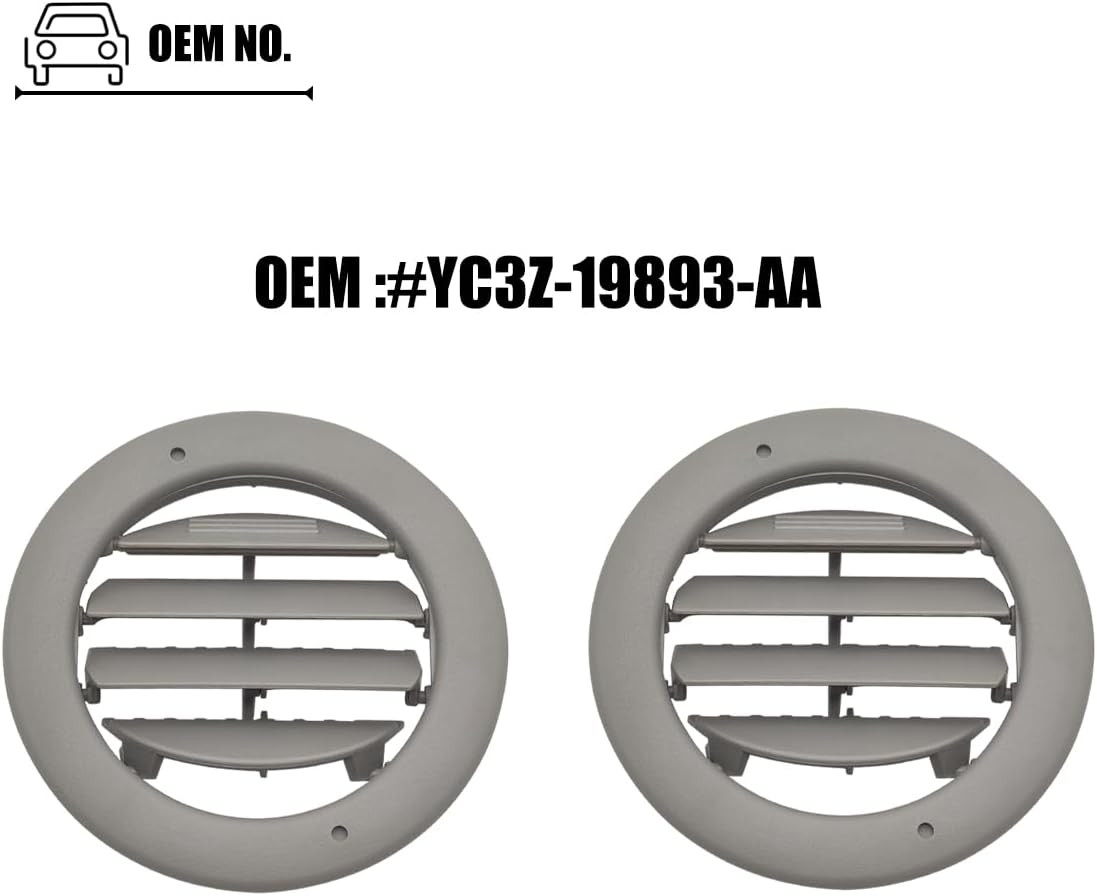 2PCS Roof Headliner AC Heater Air Vents Gray Compatible with Ford Transit 2015 t