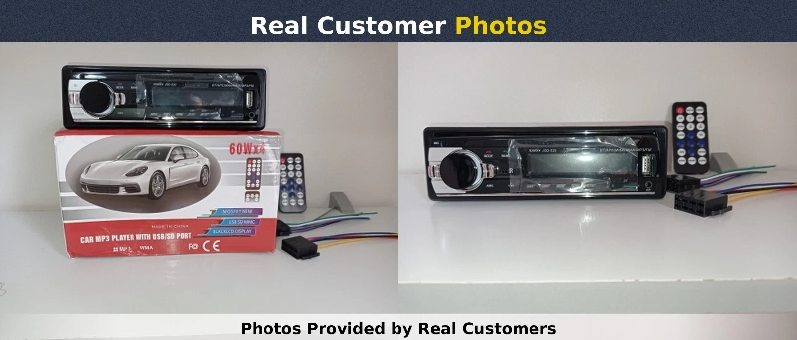Bluetooth Car Stereo Audio In-Dash FM Aux Input Receiver SD USB MP3 Radio Player