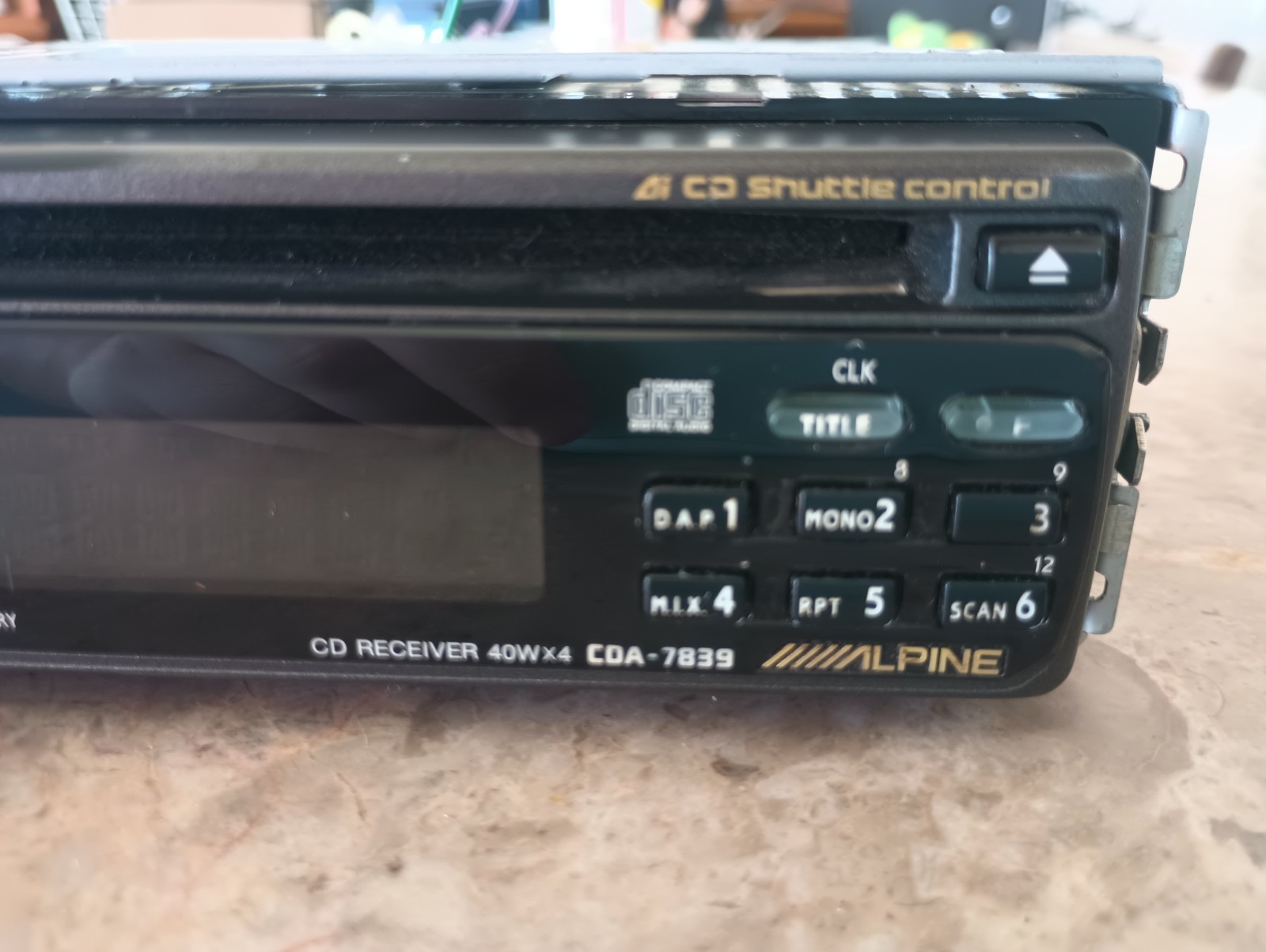 Vintage Alpine CDA-7839 CD Receiver w/ Wiring Harness Tested & Works
