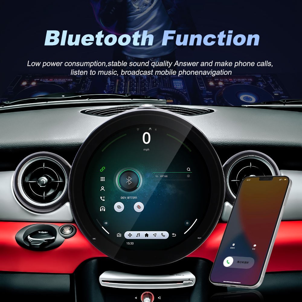 Android 13 Touch Screen Carplay 6+128GB For BMW Mini Cooper 2007-2016 R60 R56
