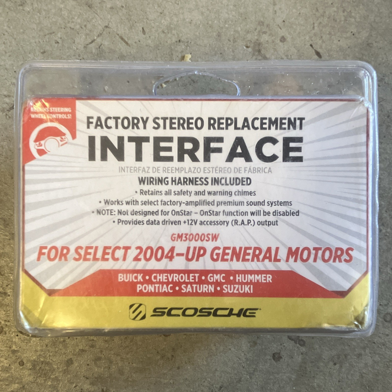 Scosche GM3000SW Stereo Replacement Interface Wiring Harness Select GM ( New )