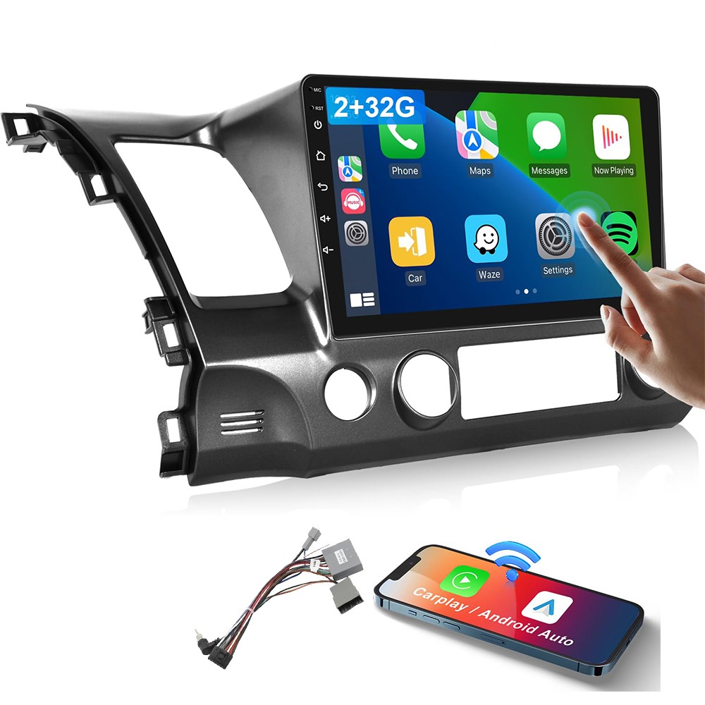 For Honda Civic 2006-2011 10.1 Inch Carplay Android 13 Radio 2 din MP5 Player