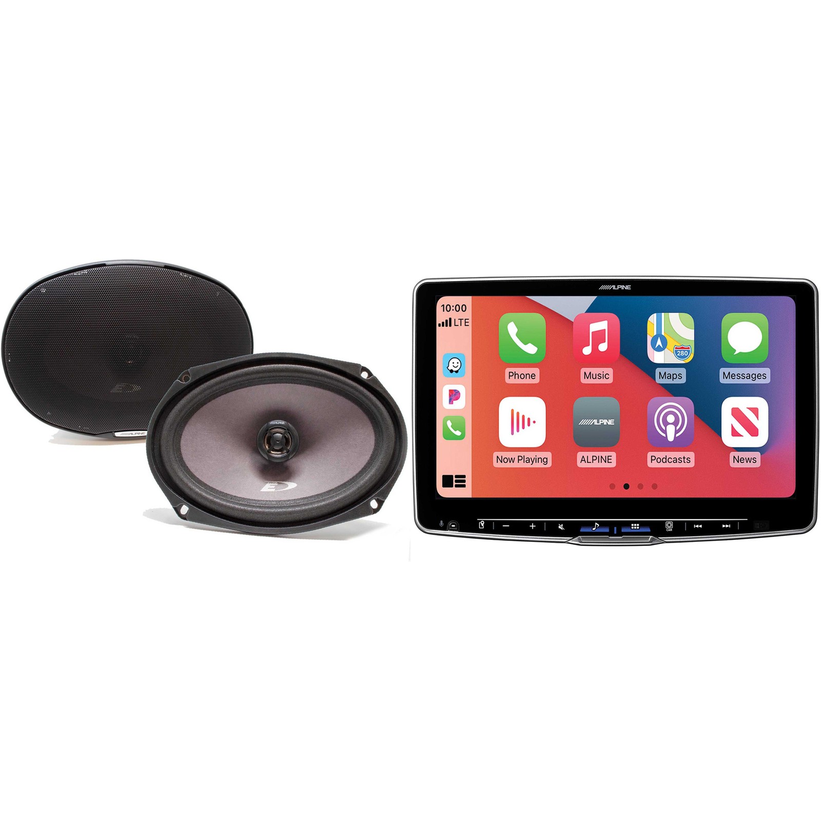 Alpine ILX-F511 11″ Touchscreen Receiver & Alpine SXE-6926S 6×9 Coax Speakers