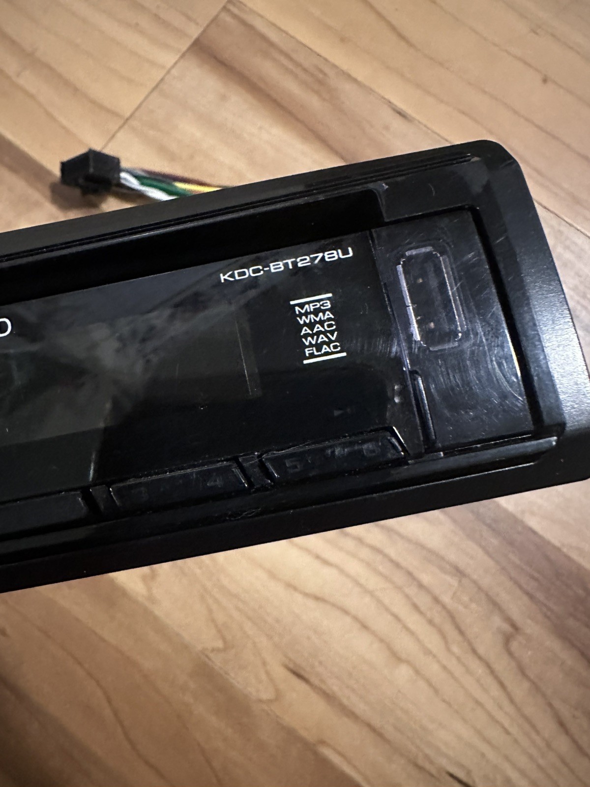 UNTESTED Kenwood KDC-BT268U Bluetooth CD/MP3/USB Car Receiver Detachable Face