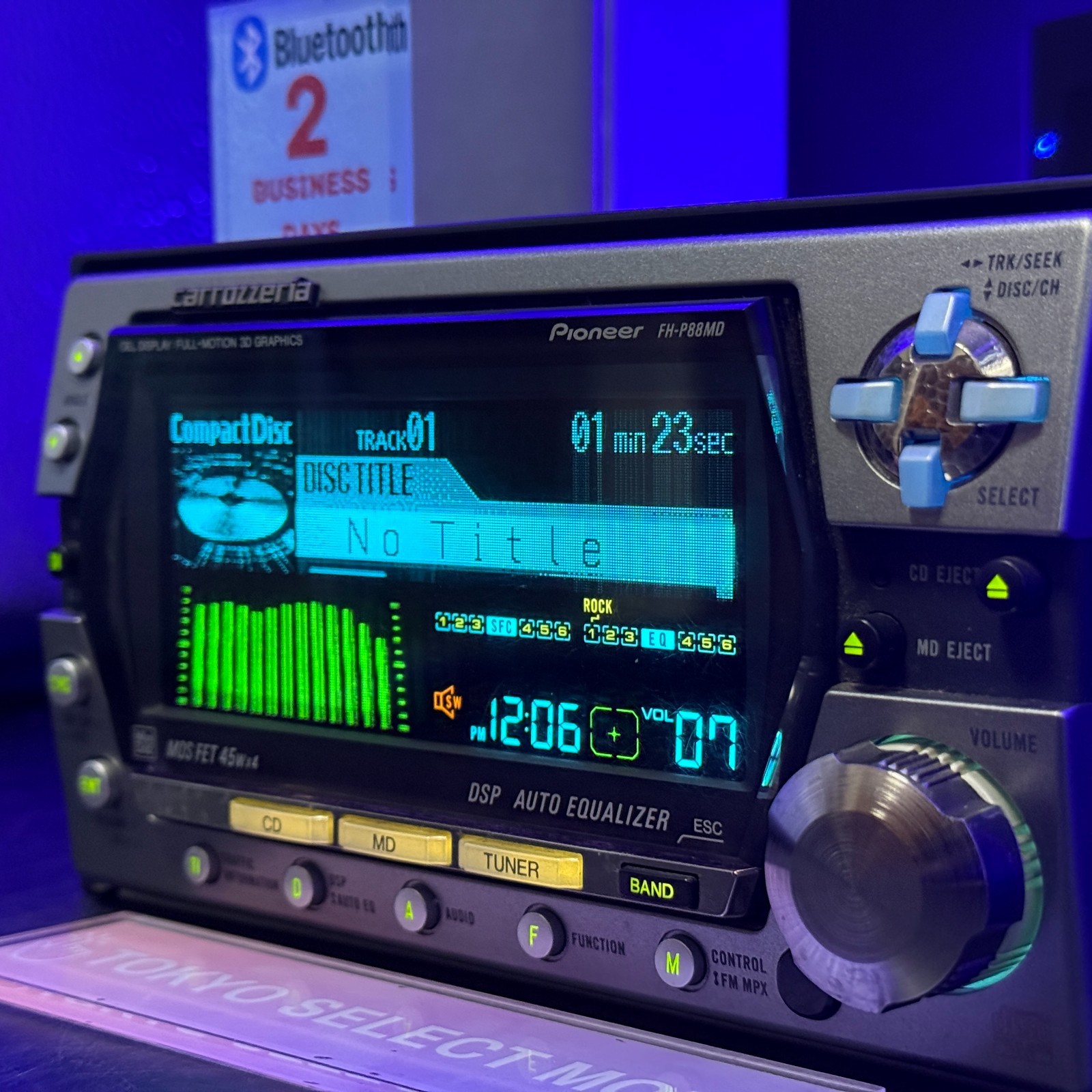 Pioneer Carrozzeria FH-P88MD 2DIN Car Audio CD MD Bluetooth Player JDM DSP Stock