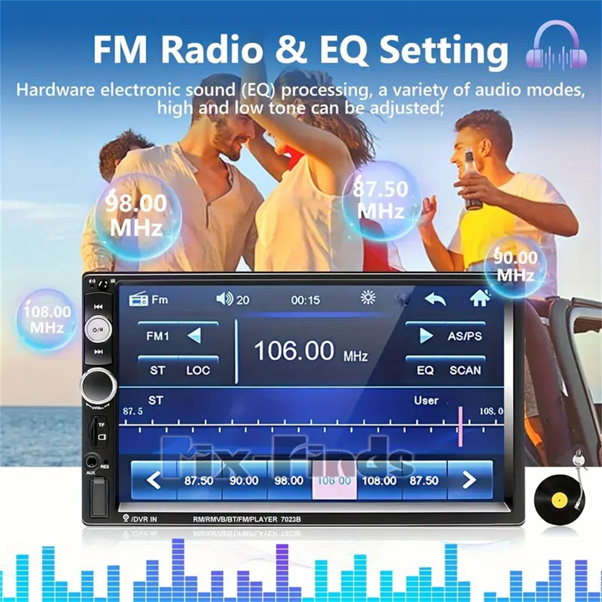 Double Din 7″ Car Stereo Radio with Touch Screen GPS Navigation Bluetooth New