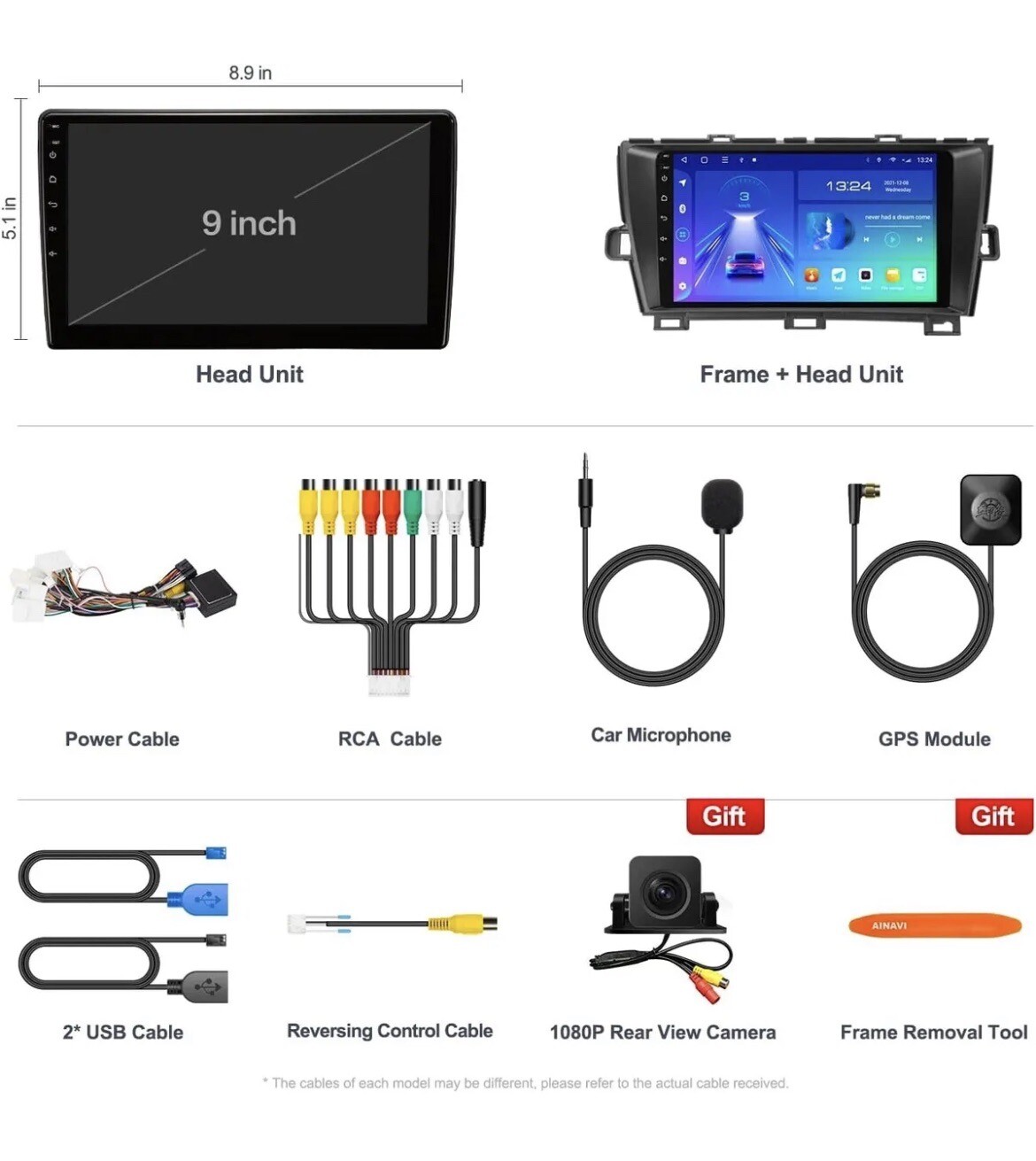 9″ 2+32G 5G WiFi 8 Core 48EQ Air/carplay stereo Android 12/Auto for Toyota