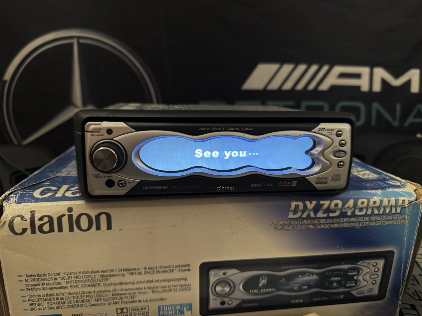 Rare CLARION DXZ948MP Car Radio LM/MW/FM CD/MP3 Receiver Sensor Animation Displa