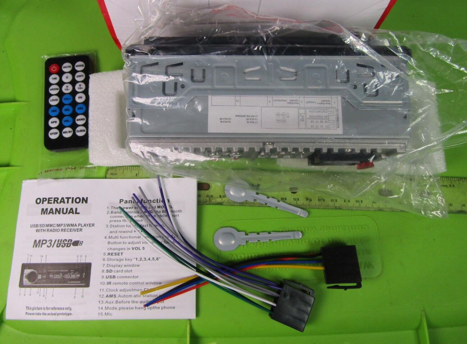 Car Stereo USB MP3 player With Port 60w x 4 Car Multimedia w/ Wireless Remote