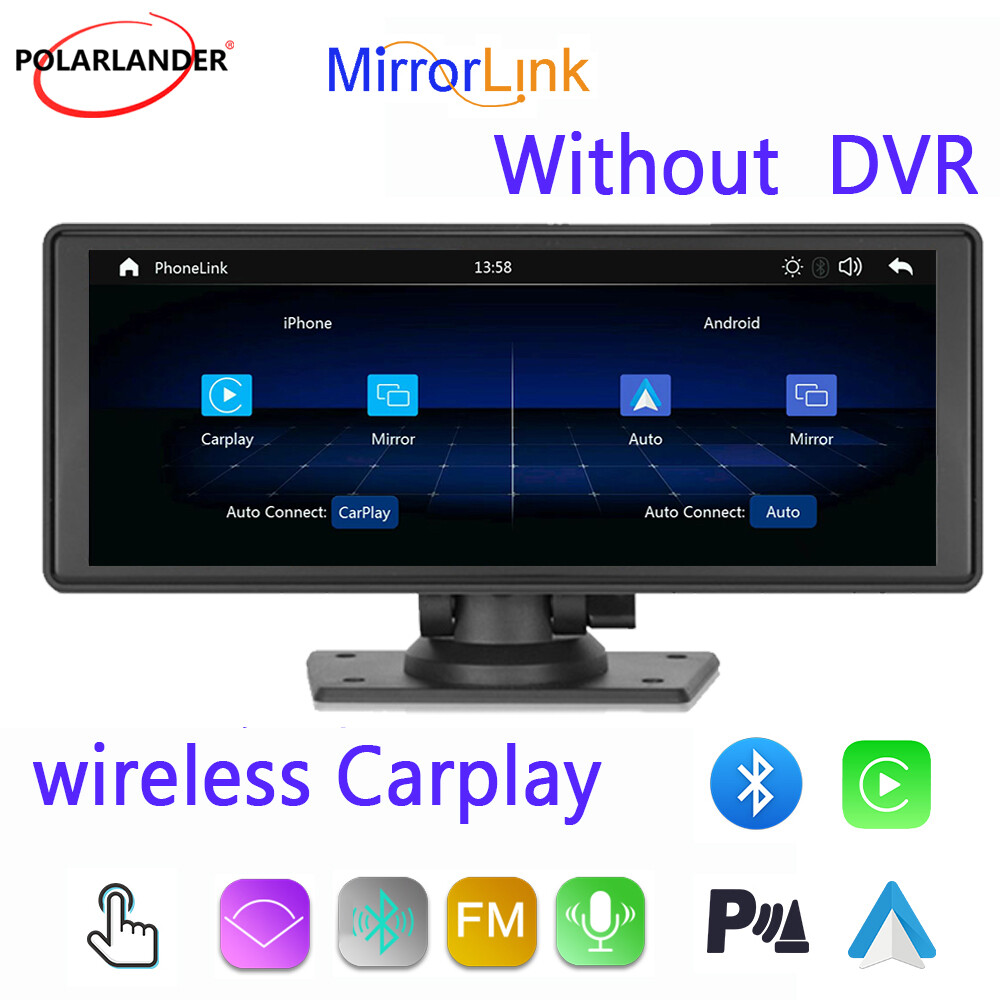 Portable 10.26″ Car Stereo Radio Wireless Carplay Android Auto MP5 Player USB TF