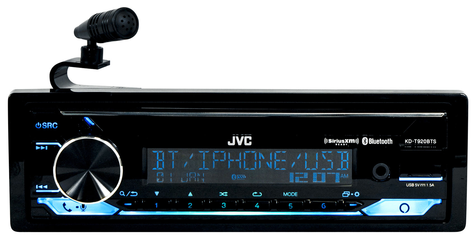 JVC KD-T920BTS Car Stereo CD Receiver Bluetooth/USB/XM Ready/Alexa/13-Band EQ