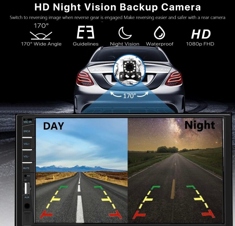 Naifay Car Stereo 7 Inch HD Touchscreen Double Din Car Stereo Apple & Android
