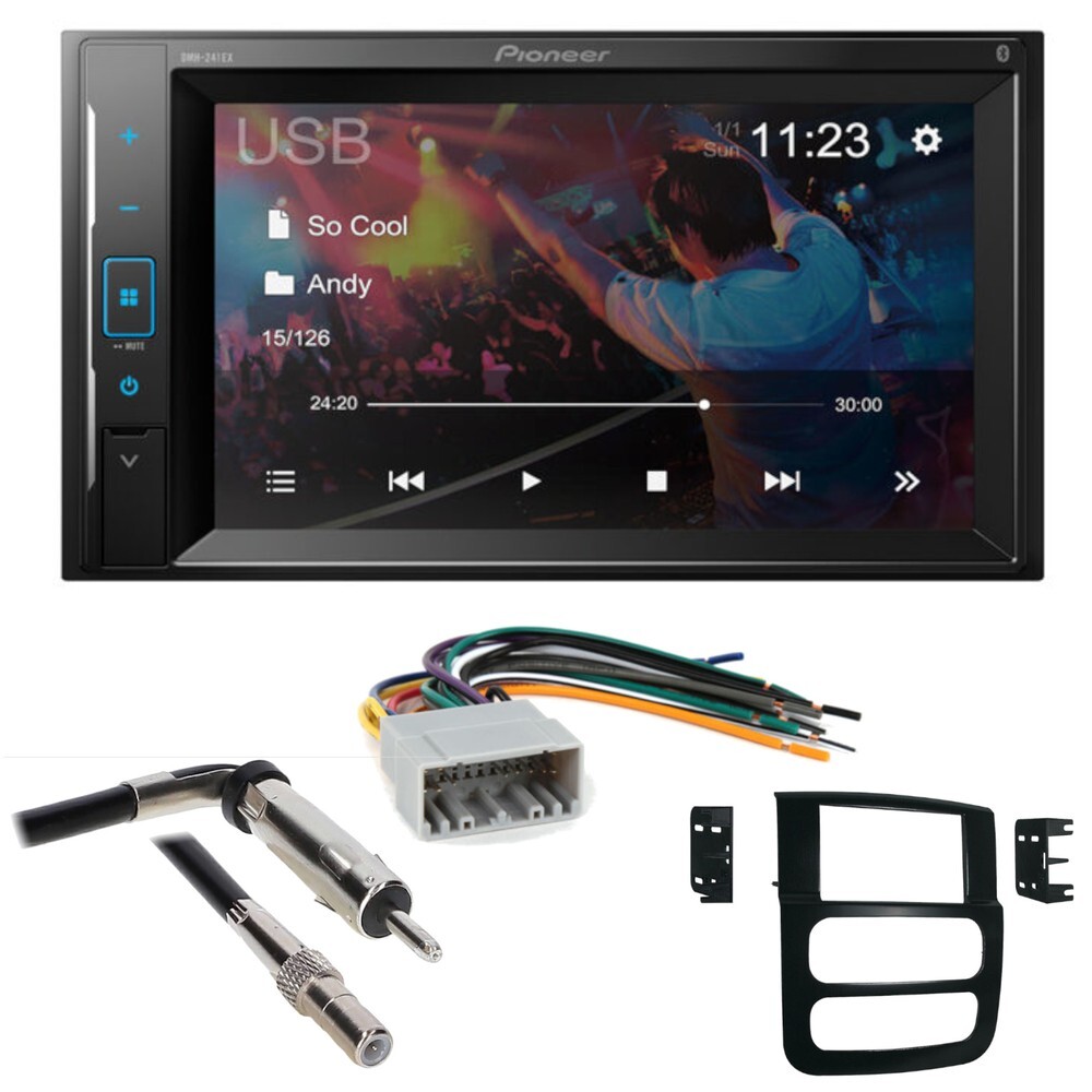 2002-2008 Dodge Ram 1500 Pioneer Double DIN Bluetooth Car Stereo Upgrade | 241ex