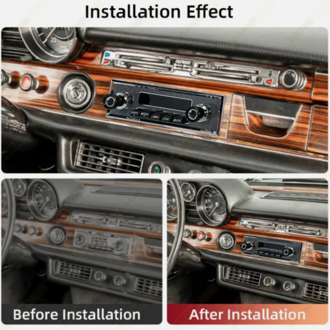 1 Din Car Radio MP3 Player Classic Car Retro Audio Stereo Support FM AUX EQ USB