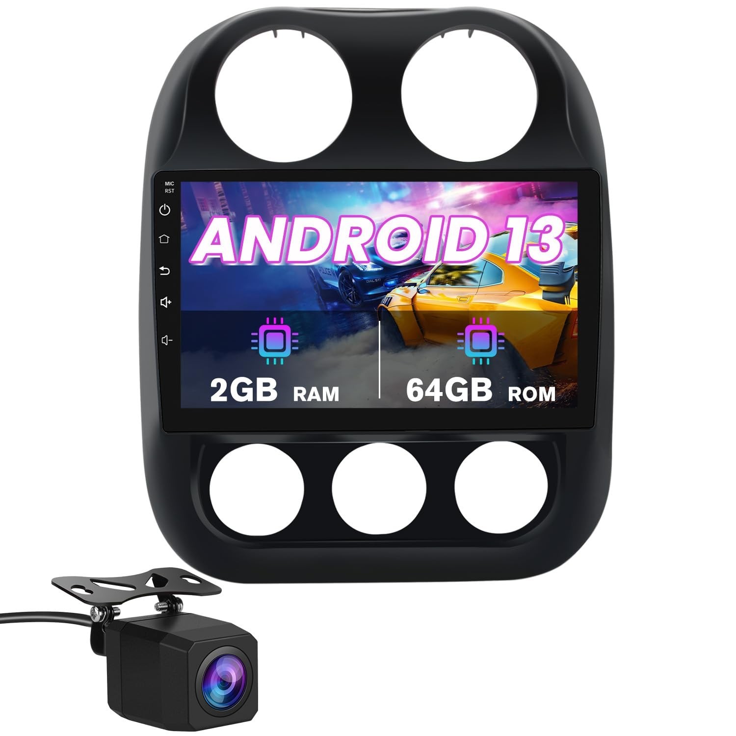 Car Radio for Jeep Compass Patriot 2010–2016, 10.1″ Touchscreen Android 13