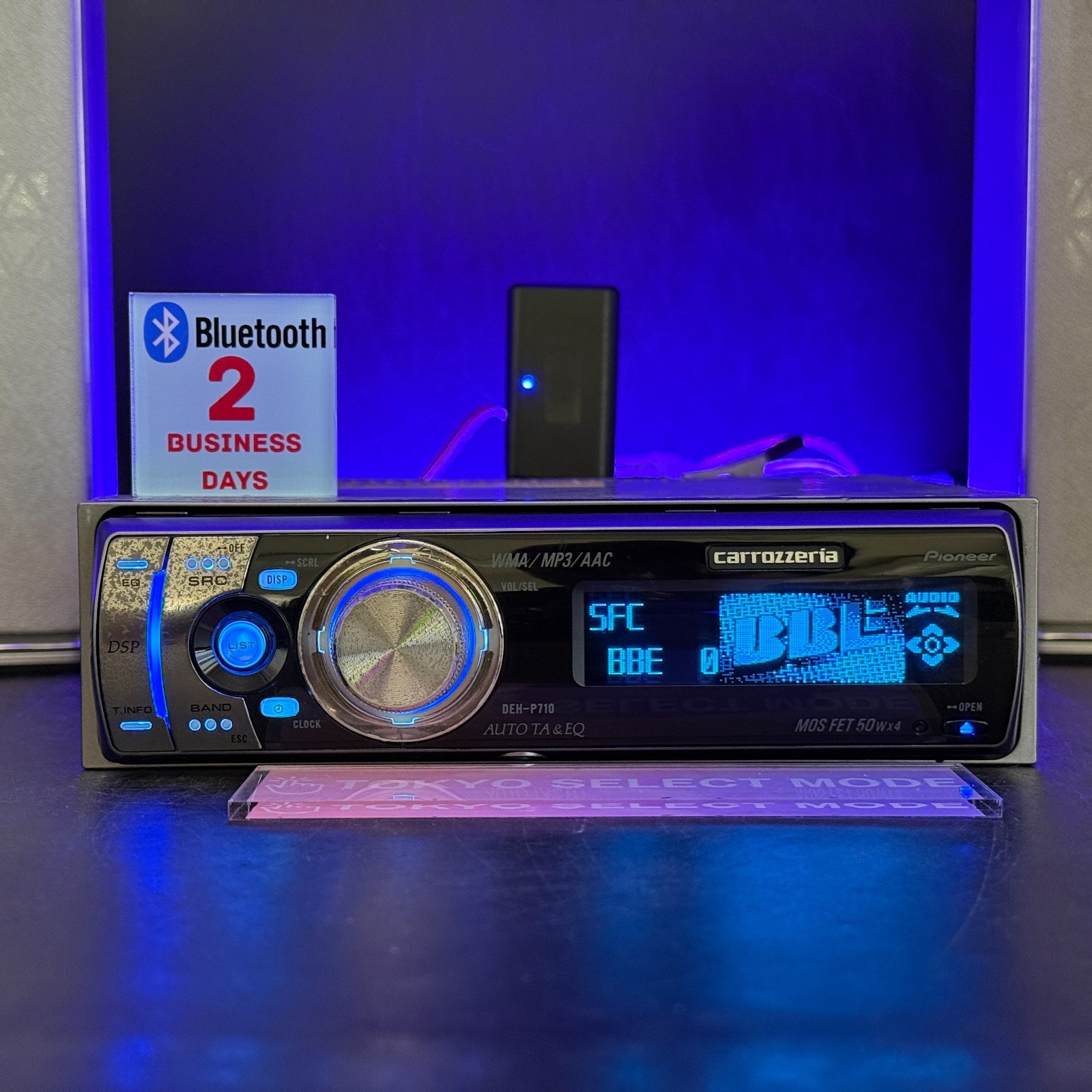 Pioneer Carrozzeria DEH-P710 CD Receiver Car Stereo No Wiring Harness Tested JPN