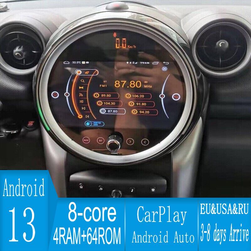 Car Android Gps Navigation Wifi 9″ For Bmw Mini Cooper Countryman R56 R60 06-16