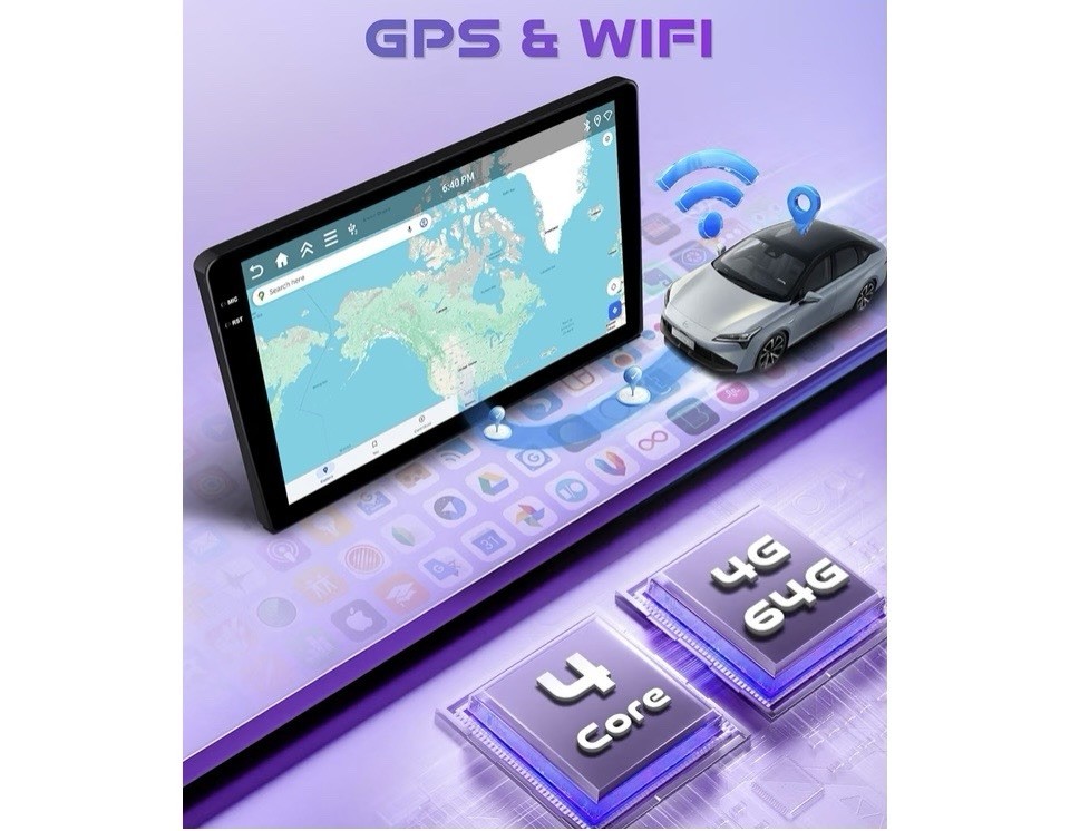 10.1” 4+64G Touchscreen Radio 2007-2018 Jeep Wrangler JK + More CarPlay BT GPS