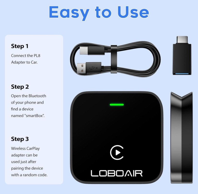 Carplay Automatic Adapter Converts Wired to Wireless Fits Cars from 2015 Ios 10