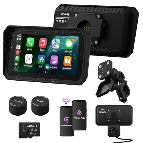 MOX61 Motorcycle Carplay HD Touchscreen 6.1″, Wireless Apple 6.1 inch screen