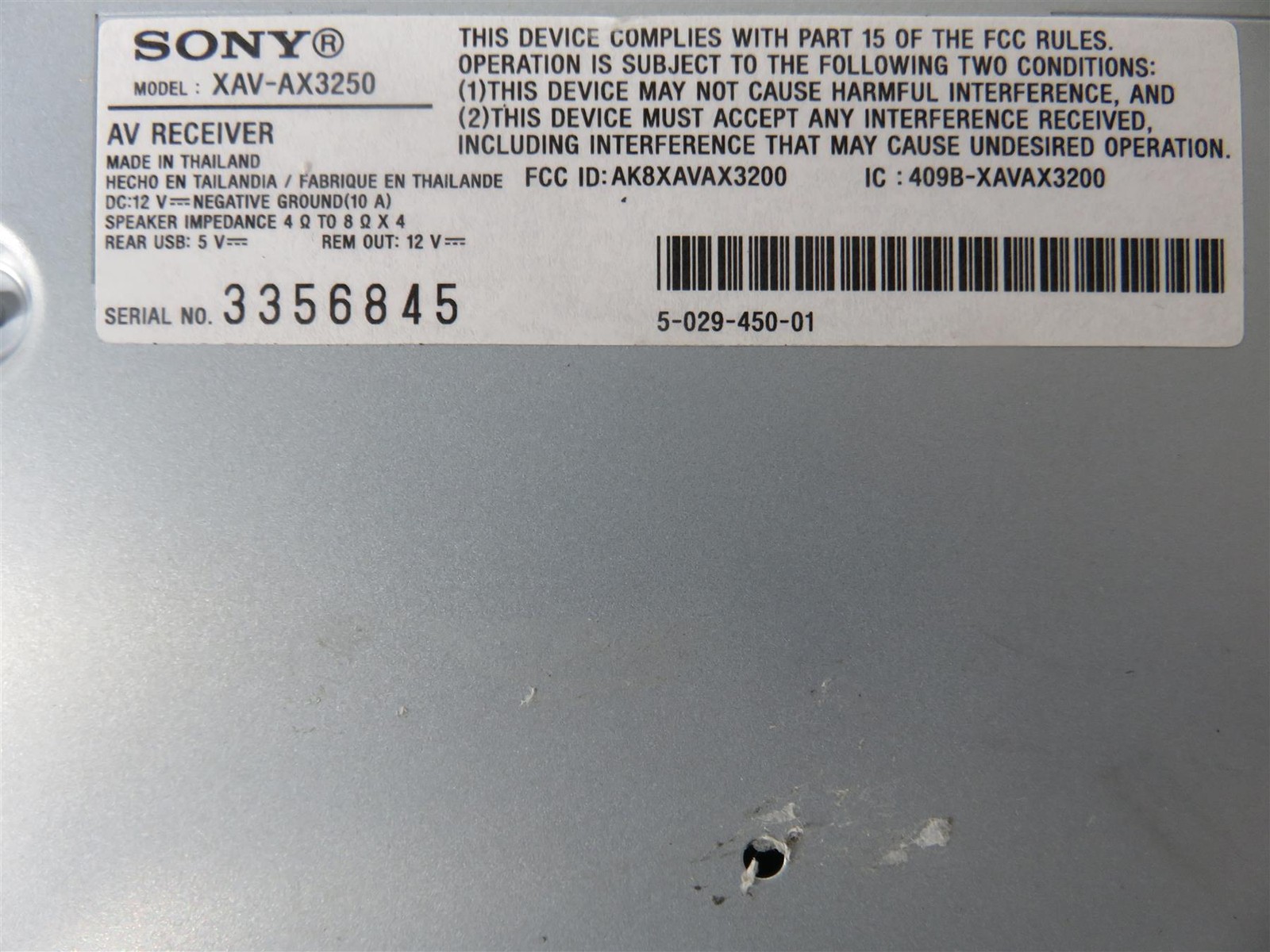 SONY XAV-AX3250 AV RECEIVER CAR RADIO – Free Shipping