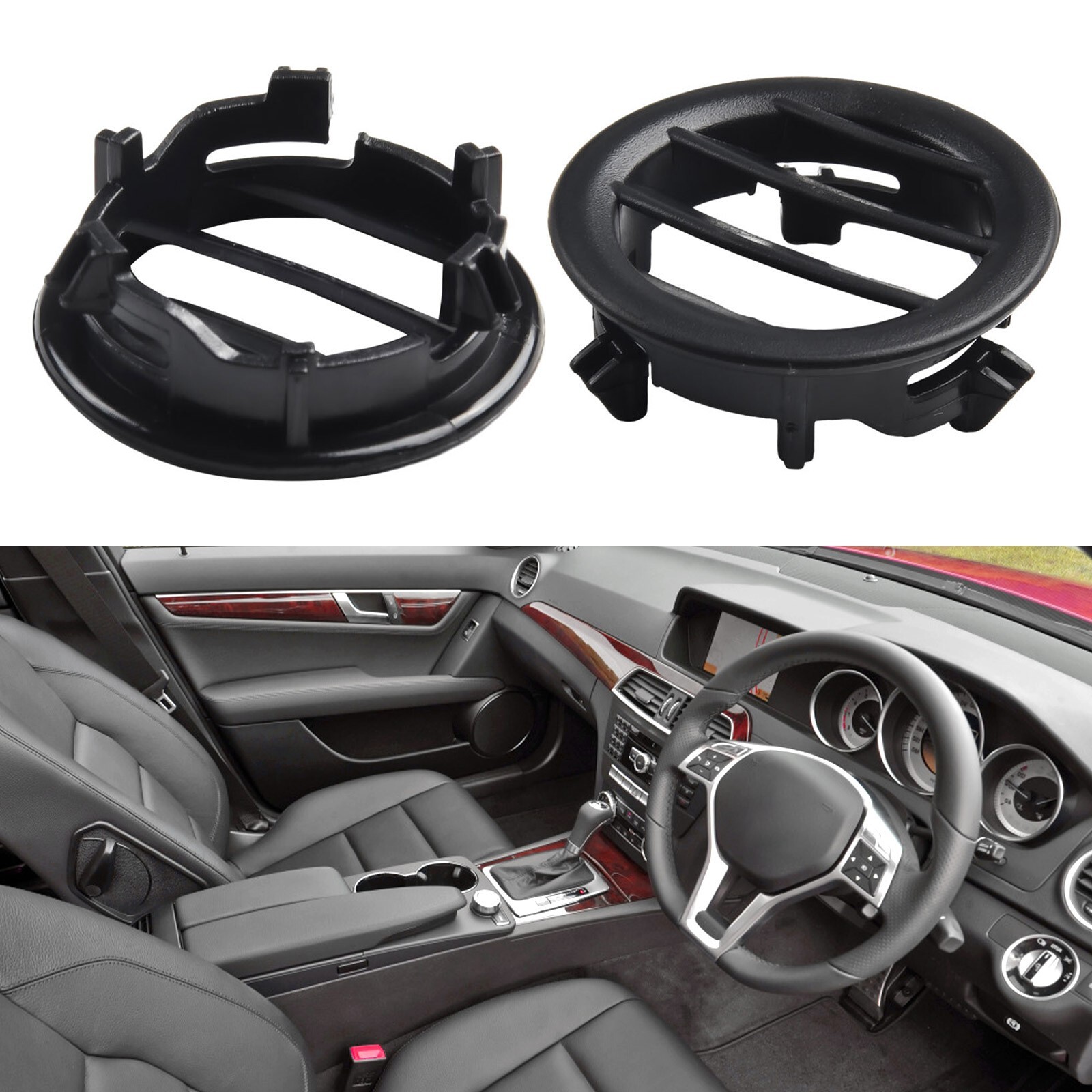 2x Left+Right Air AC Vent For Mercedes For Benz W204 C-CLASS 2008-2015 Parts