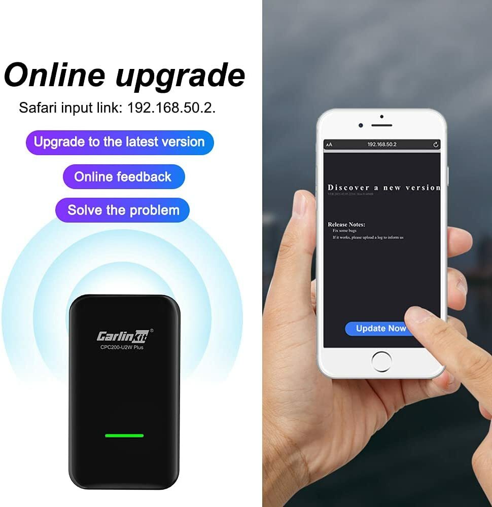 CarlinKit 3.0 Wireless CarPlay Adapter USB for Factory Wired Car Play Cars NEW