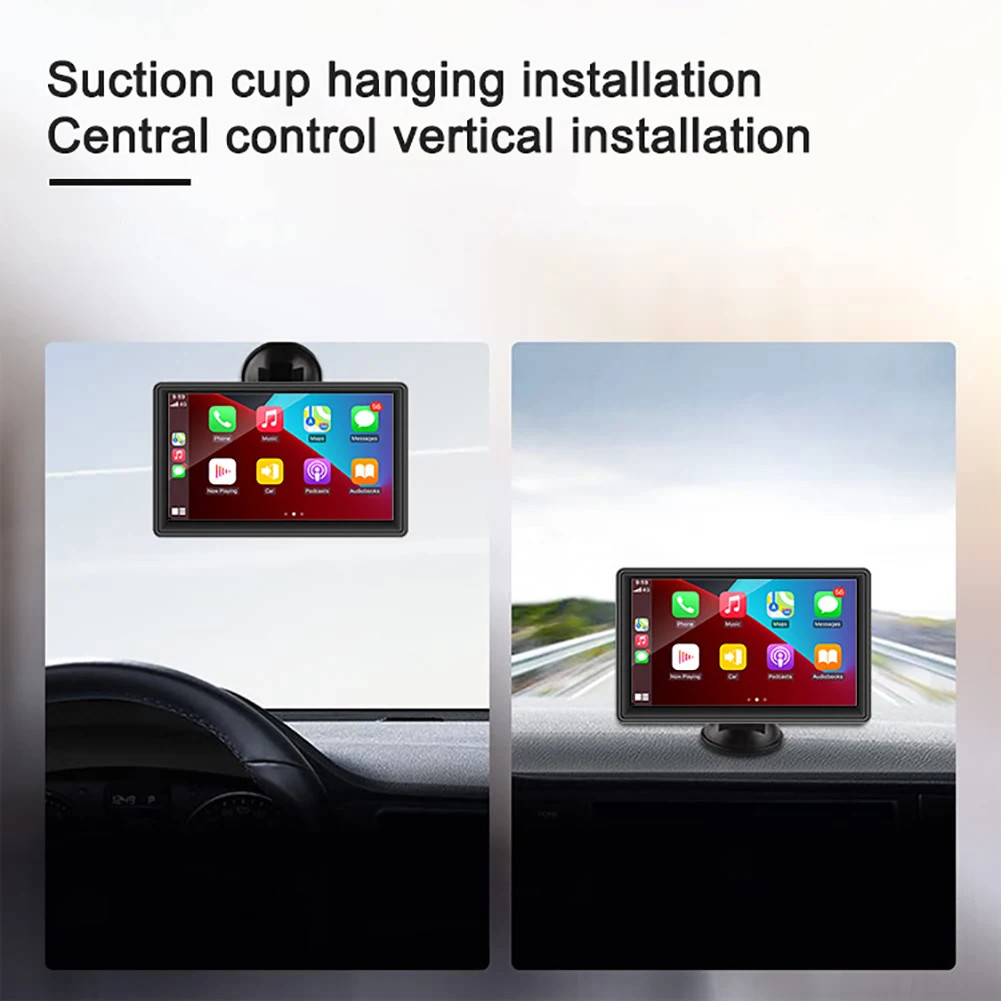 7inch Portable Car Stereo Wireless Apple Carplay Auto Touch Screen BT Radio+CAM