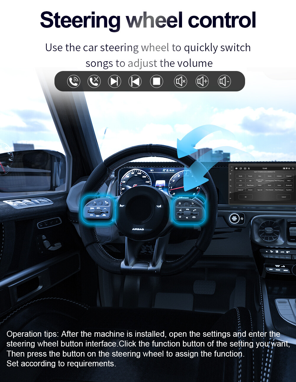 7″ Android11 Car Radio 1+16GB 2 Din Touch Screen GPS Wireless CarPlay WiFi/BT/FM