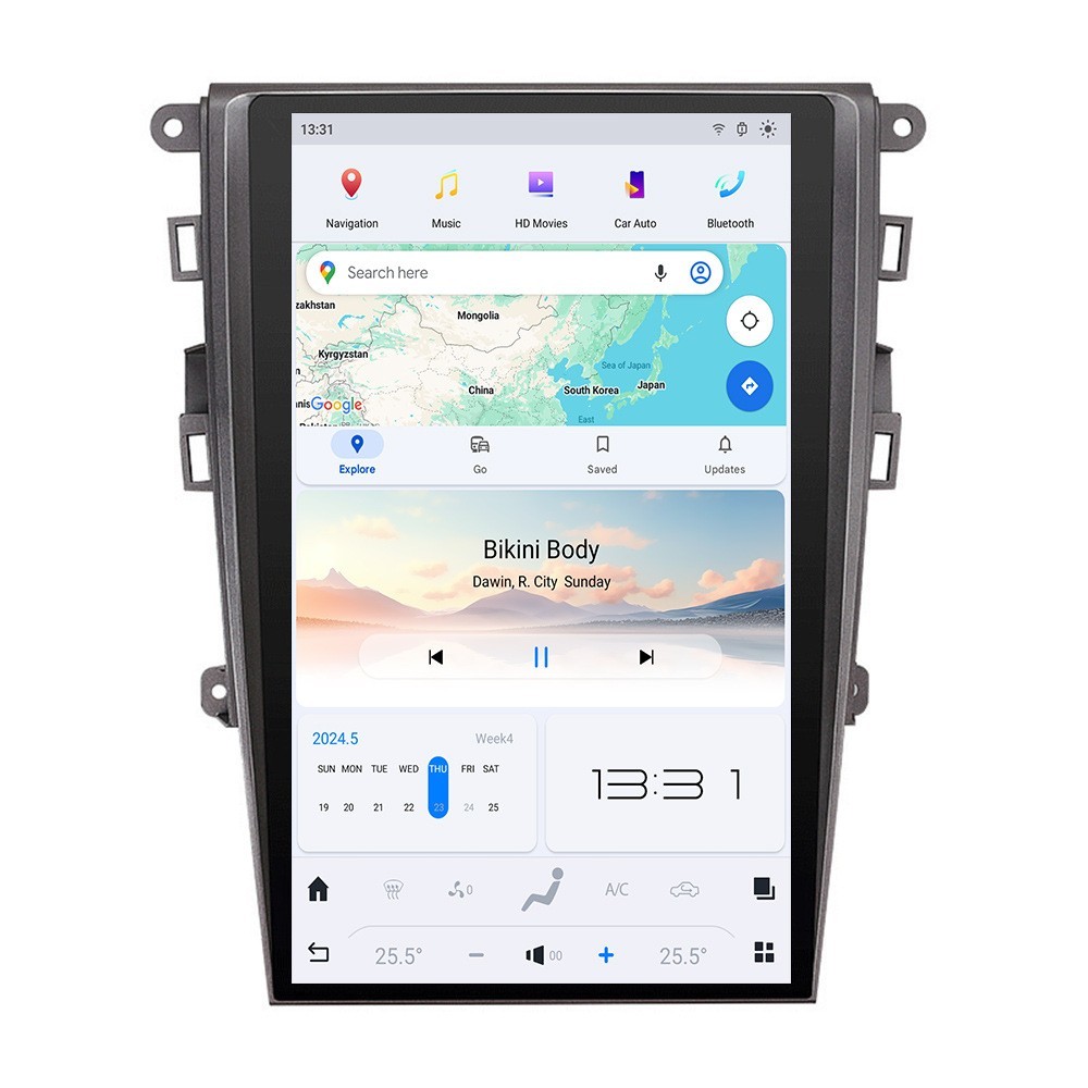 Car Android Gps Navigation Wifi 13.6″ For Ford Mondeo Fusion 4+64 Radio Carpaly