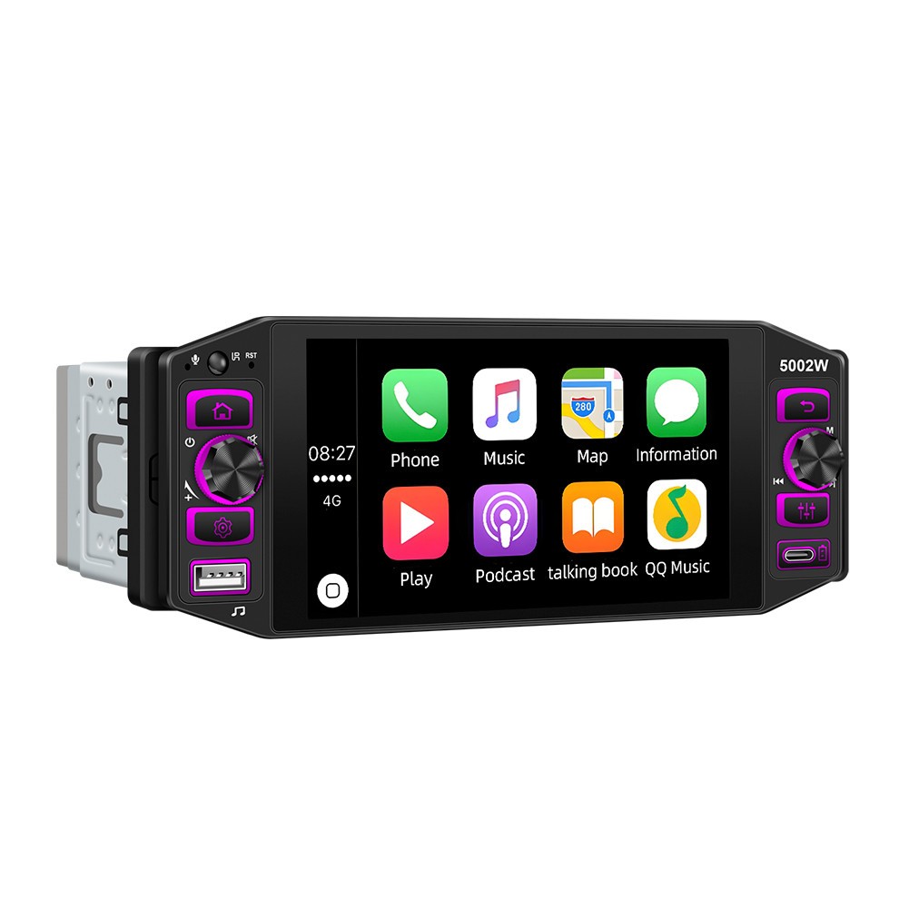 5in Car Stereo MP5 Player Bluetooth Radio HD Touch Screen USB W/4LED Rear Camera