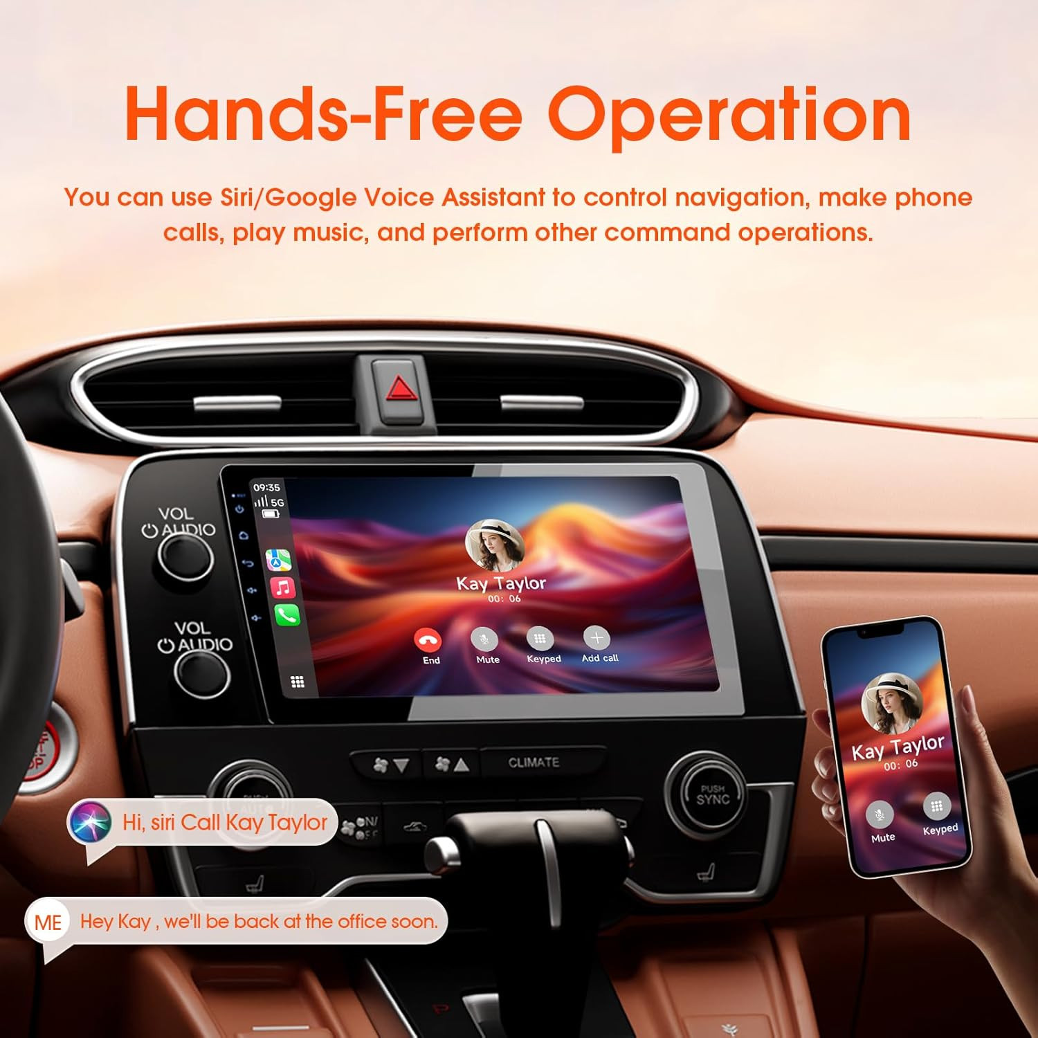 Double Din Car Stereo, 10.1″ HD Touchscreen with Wireless Apple Carplay & Androi