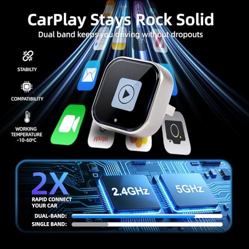 2026 Upgrade 2-in-1 Wireless CarPlay & Android Auto Adapter – Plug & Play