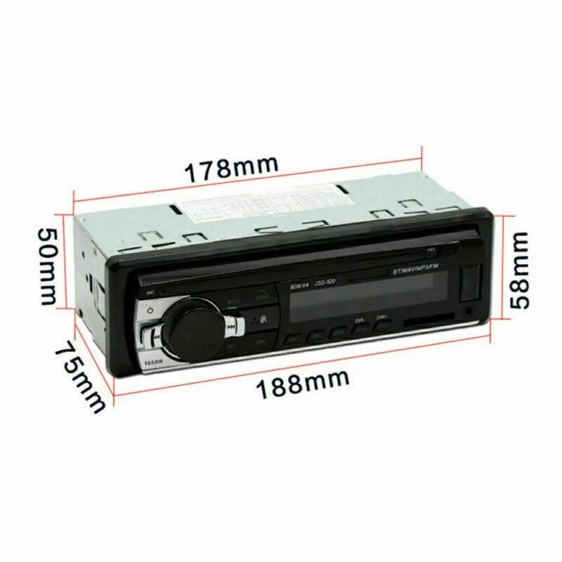 Bluetooth Car Stereo Audio In-Dash FM Aux Input Receiver SD USB MP3 Radio Player
