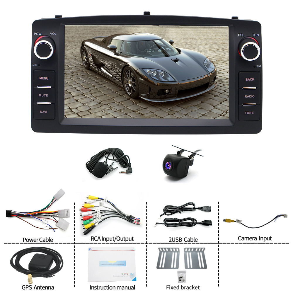 4+64G Apple Carplay For Toyota Corolla 2000-2006 Car Stereo Radio GPS Navi WIFI