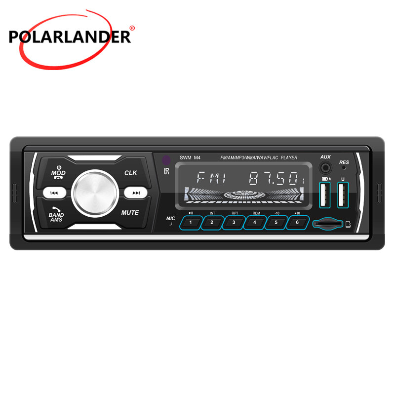 1 Din Car Radio Stereo Bluetooth MP3 Player In-Dash Head Unit hands-free