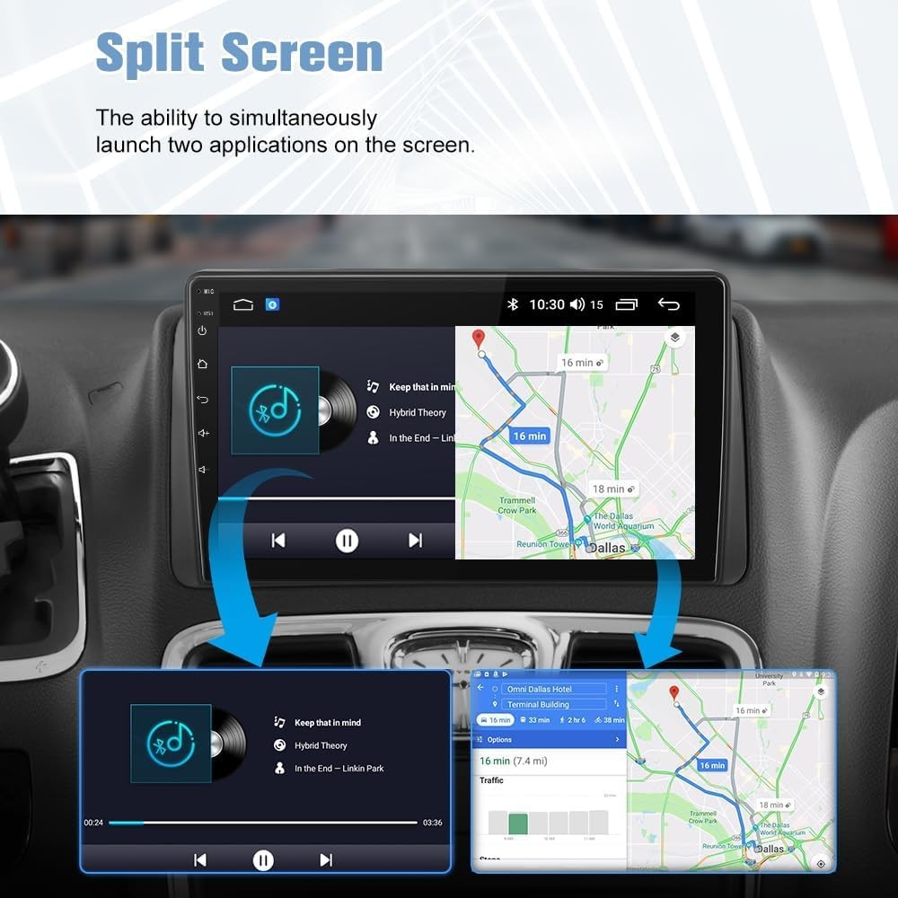 9″ Wireless Carplay & Android Auto Stereo for Grand Caravan, Town & Country