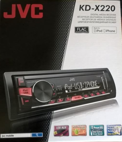 JVC KD-X220 Car Stereo Media Player Android iPhone Pandora AM FM USB Aux 50w x4