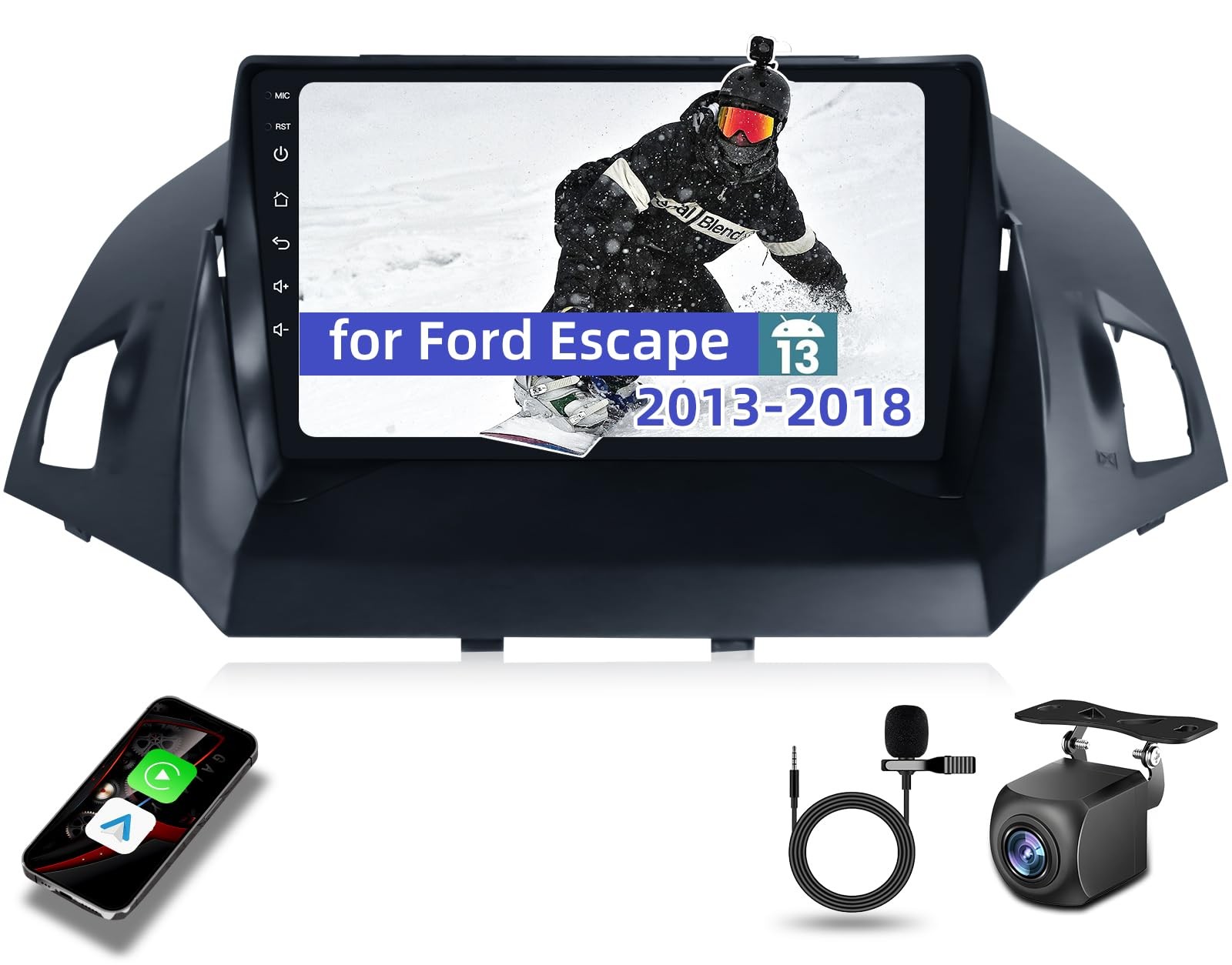 4+64G For Ford Escape 2013-19 Android AUTO Car Radio Stereo Carplay Nav 1280*800