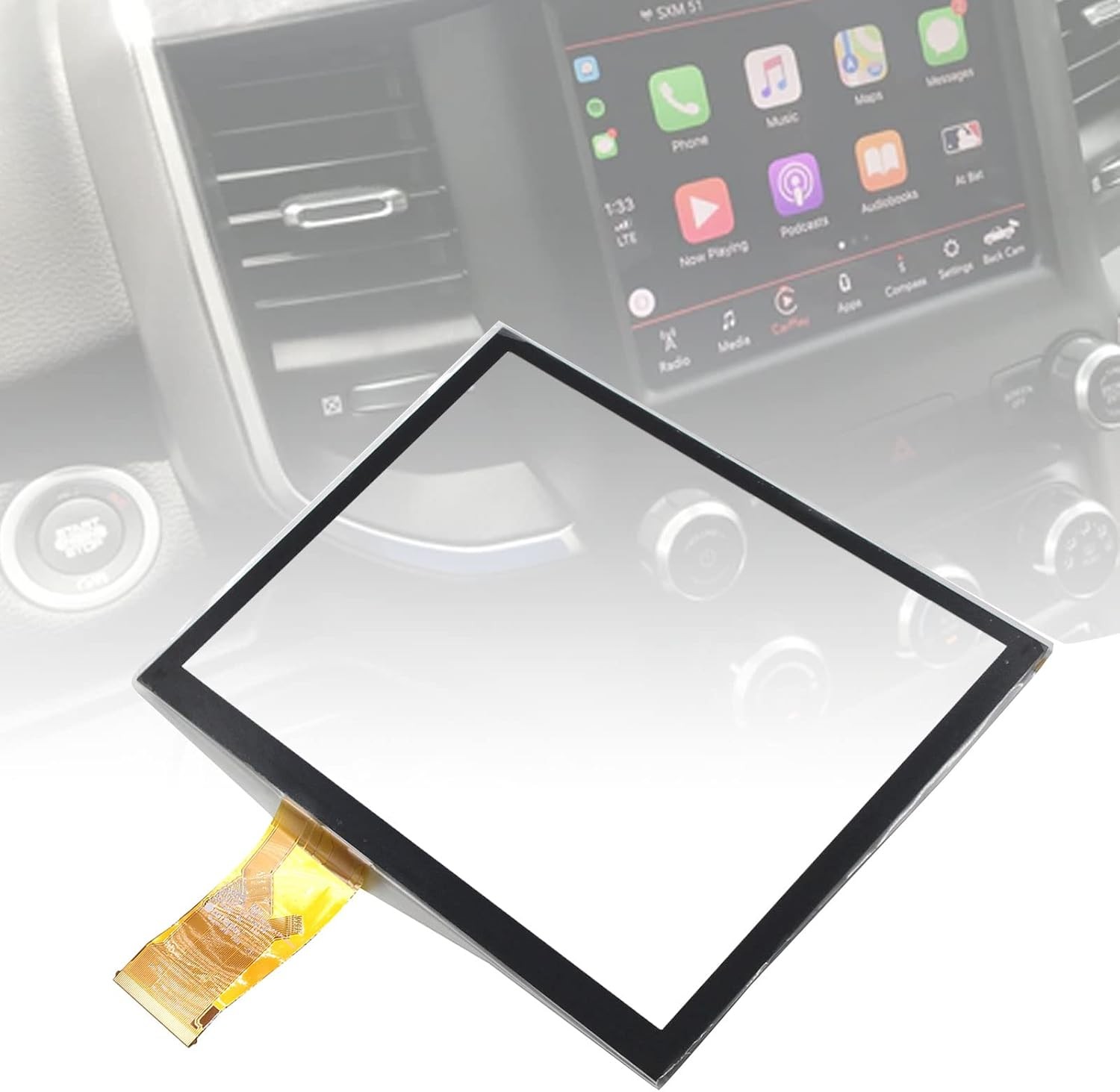 Uconnect Touch Screen Digitizer Replacement Radio Navigation Fit Ram Jeep Dodge