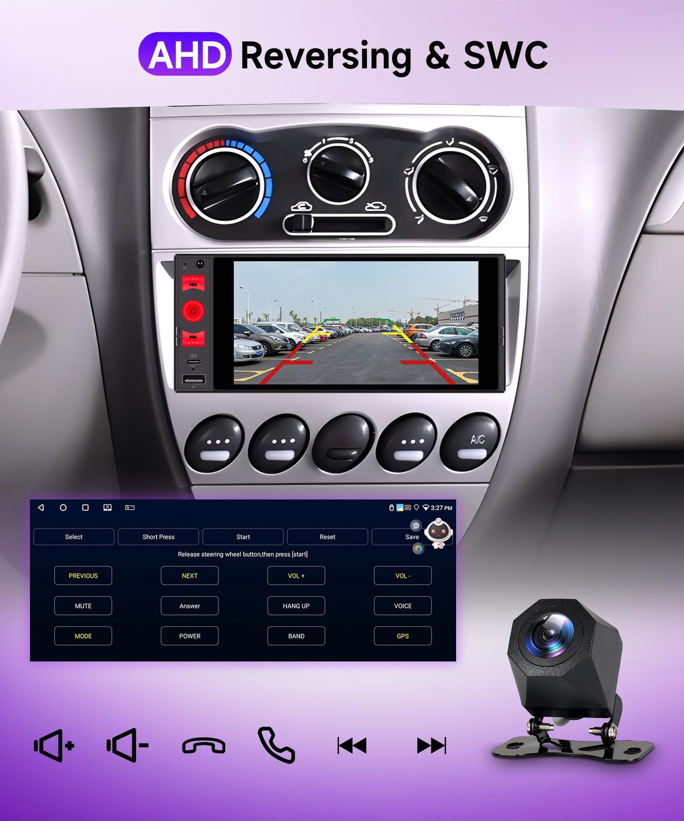 6 Inch Single Din Car Stereo, Android 15 Car Radio 4G+64G, Wireless Carplay &…
