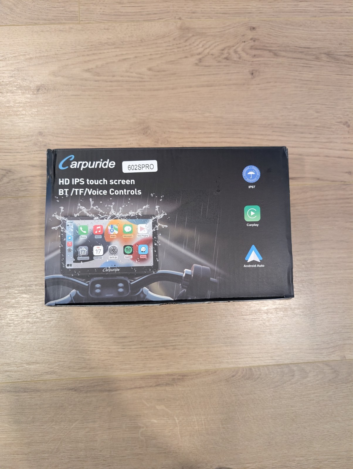 Carpuride 602SPRO Motorcycle GPS Navigator – 6″ HD Touchscreen, CarPlay, Android