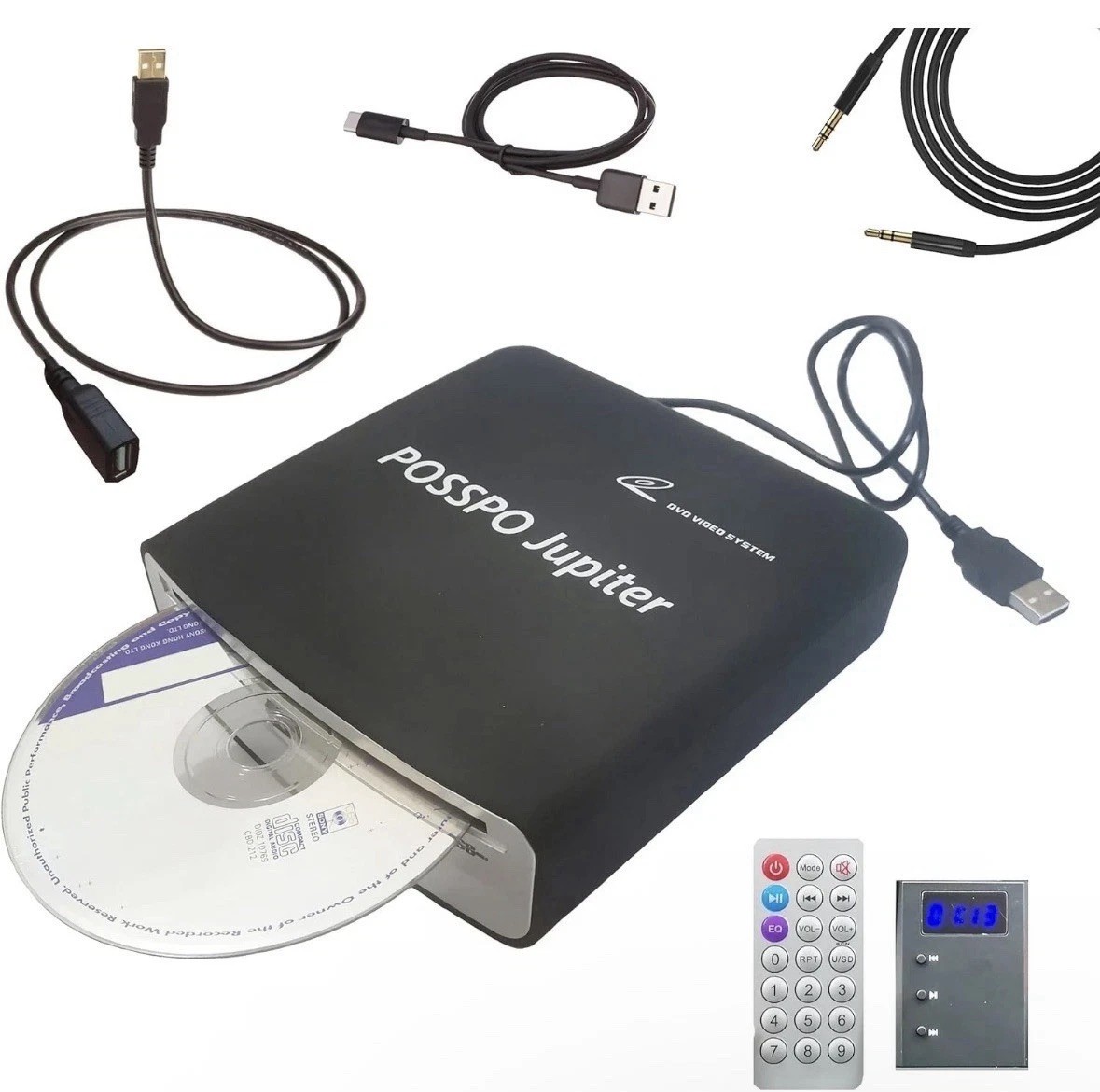 CD DVD Player for Car with USB Port AUX Port, Portable External CD Player That P