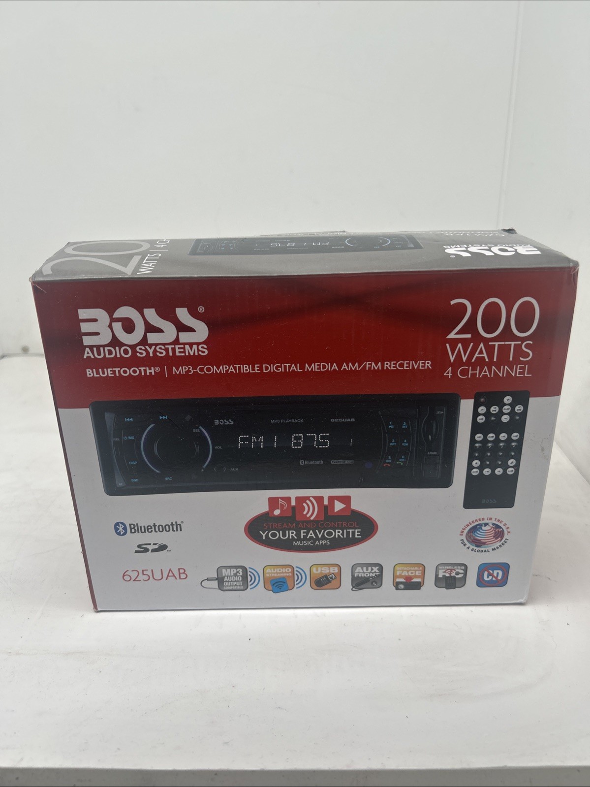 625UAB Single DIN Car Stereo with Bluetooth – No CD DVD Player, AM/FM Radio Rece